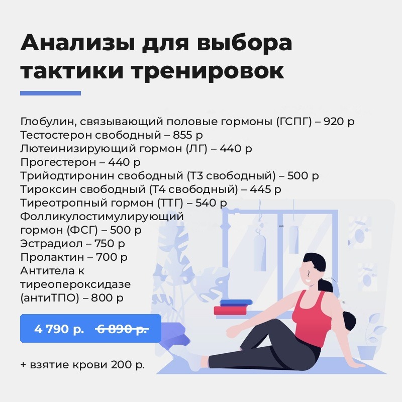 Анализы для выбора тактики тренировок